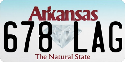 AR license plate 678LAG
