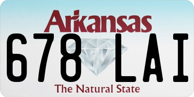 AR license plate 678LAI