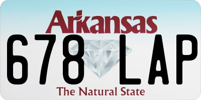 AR license plate 678LAP