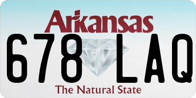 AR license plate 678LAQ