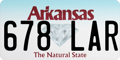 AR license plate 678LAR