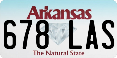 AR license plate 678LAS