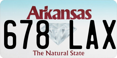 AR license plate 678LAX
