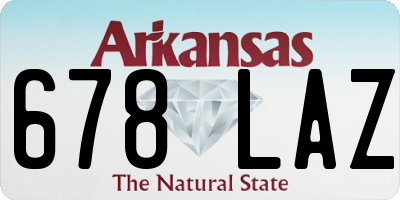 AR license plate 678LAZ