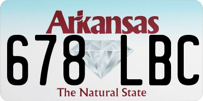 AR license plate 678LBC