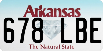 AR license plate 678LBE