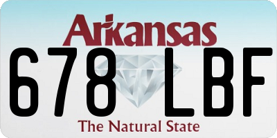 AR license plate 678LBF
