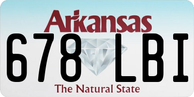 AR license plate 678LBI