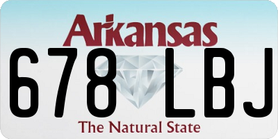 AR license plate 678LBJ