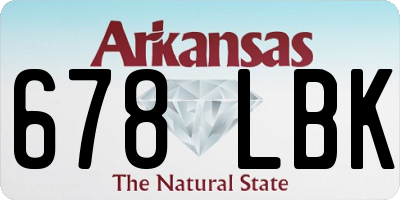 AR license plate 678LBK