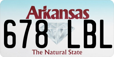 AR license plate 678LBL