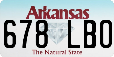 AR license plate 678LBO