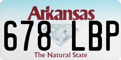 AR license plate 678LBP