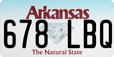 AR license plate 678LBQ