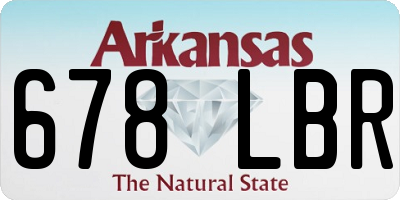 AR license plate 678LBR
