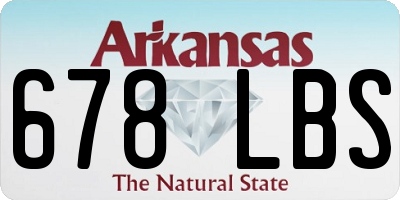 AR license plate 678LBS