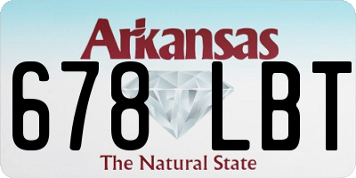 AR license plate 678LBT