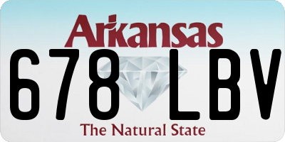 AR license plate 678LBV