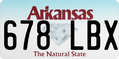 AR license plate 678LBX
