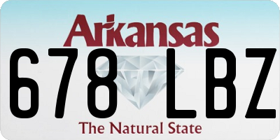 AR license plate 678LBZ