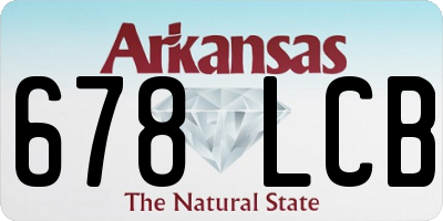 AR license plate 678LCB