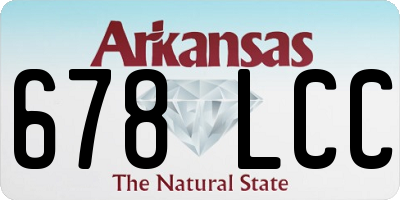AR license plate 678LCC