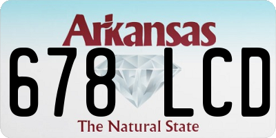 AR license plate 678LCD