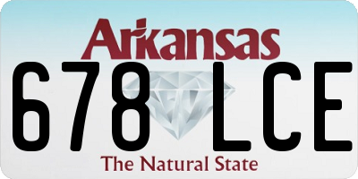 AR license plate 678LCE