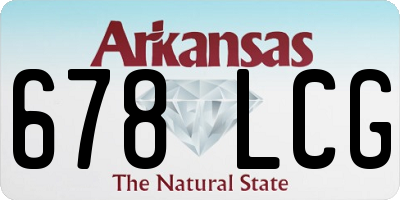 AR license plate 678LCG
