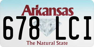 AR license plate 678LCI