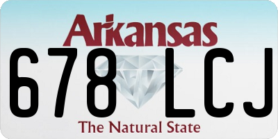 AR license plate 678LCJ