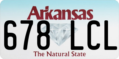 AR license plate 678LCL
