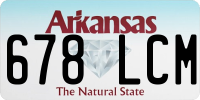 AR license plate 678LCM