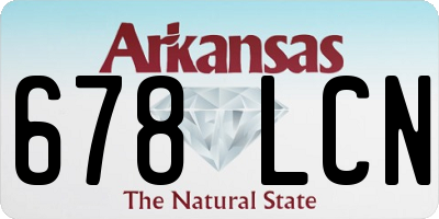 AR license plate 678LCN