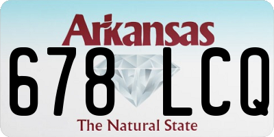 AR license plate 678LCQ