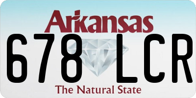 AR license plate 678LCR