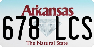 AR license plate 678LCS