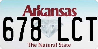 AR license plate 678LCT
