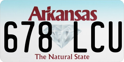 AR license plate 678LCU