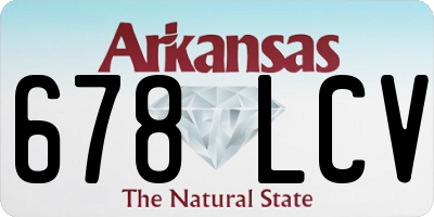 AR license plate 678LCV