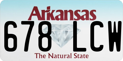 AR license plate 678LCW