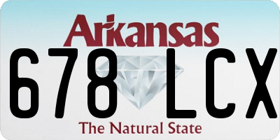 AR license plate 678LCX
