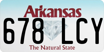 AR license plate 678LCY