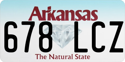 AR license plate 678LCZ