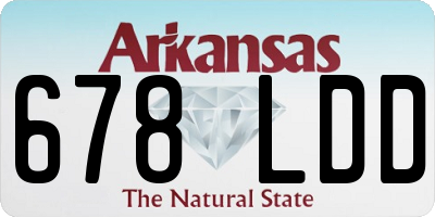 AR license plate 678LDD