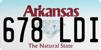 AR license plate 678LDI