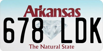 AR license plate 678LDK