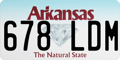 AR license plate 678LDM