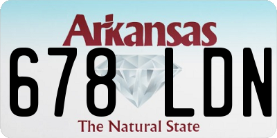 AR license plate 678LDN
