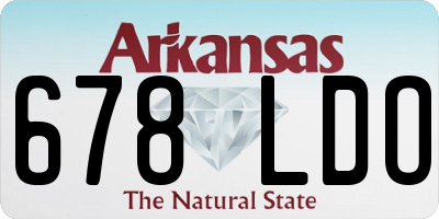 AR license plate 678LDO